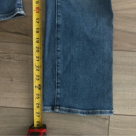 Good American Good Legs Mini Boot Crop High Rise Stretch Blue Denim Jeans 2 26 - Picture 10 of 10